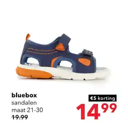 Scapino Blue Box jongens sandalen blauw oranje aanbieding