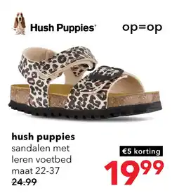 Scapino Hush Puppies kinder bio sandalen met panterprint aanbieding