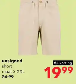 Scapino Unsigned heren short beige aanbieding