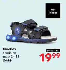 Scapino Blue Box jongens sandalen met lichtjes zwart blauw aanbieding