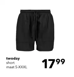 Scapino TwoDay dames short zwart aanbieding