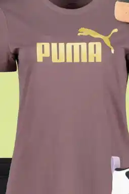 Scapino Puma ESS Metallic No. 1 Logo dames sport T-shirt paars aanbieding