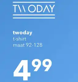 Scapino TwoDay meisjes T-shirt met palmboom wit aanbieding