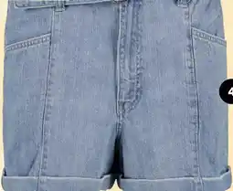 Scapino TwoDay dames denim short met riem blauw aanbieding