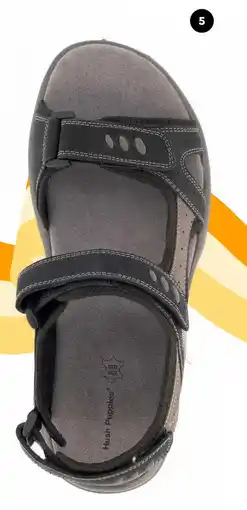 Scapino Hush Puppies leren heren sandalen zwart aanbieding
