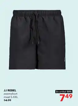 Scapino JJ REBEL heren zwemshort zwart aanbieding