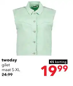 Scapino Twoday Gilet dames groen aanbieding