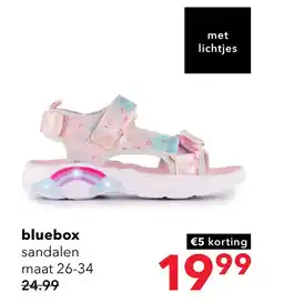 Scapino Blue Box meisjes sandalen met lichtjes roze pastel aanbieding