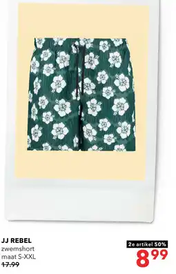 Scapino JJ REBEL heren zwemshort met print groen aanbieding