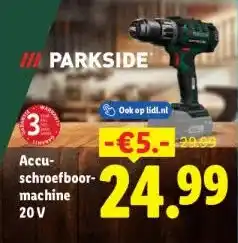 Lidl Accu- schroefboor- machine 20 V aanbieding