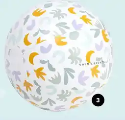 Scapino Swim Essentils Abstract kinder strandbal met print wit aanbieding