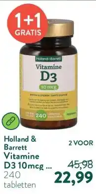 Holland & Barrett Vitamine D3 10mcg - 240 tabletten aanbieding