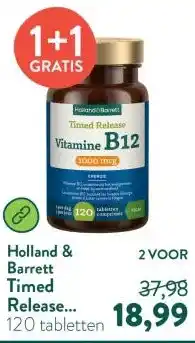 Holland & Barrett Timed Release Vitamine B12 1000mcg - 120 tabletten aanbieding