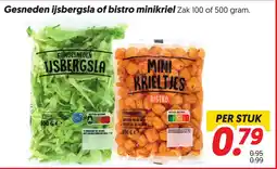 Dekamarkt Gesneden ijsbergsla of bistro minikriel aanbieding