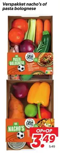 Dekamarkt Verspakket nacho's of pasta bolognese aanbieding