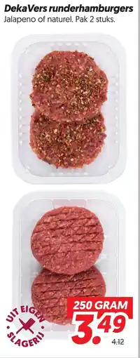 Dekamarkt Deka Vers runderhamburgers aanbieding