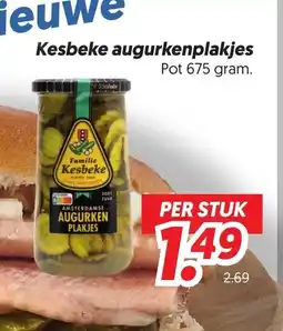 Dekamarkt Kesbeke augurkenplakjes aanbieding