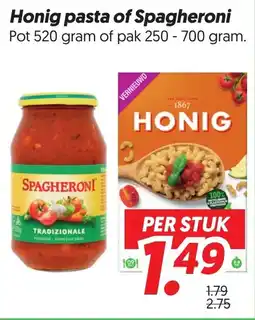 Dekamarkt Honig pasta of Spagheroni aanbieding