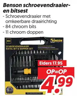 Dekamarkt Benson schroevendraaier- en bitsest aanbieding
