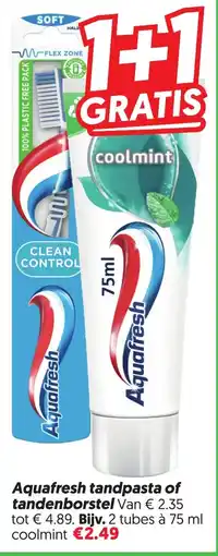 Dekamarkt Aquafresh tandpasta of tandenborstel aanbieding