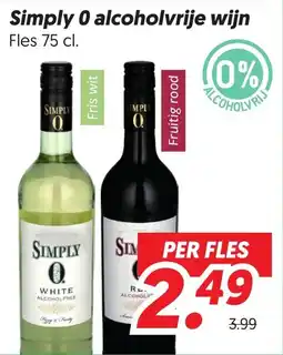 Dekamarkt Simply 0 alcoholvrije wijn aanbieding