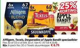 Dekamarkt Affligem, Texels, Desperados of Apple Bandit speciaalbier aanbieding