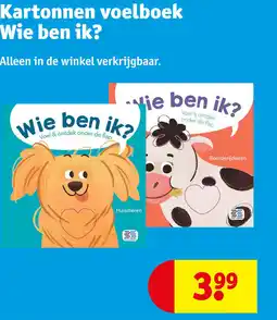 Kruidvat Kartonnen voelboek Wie ben ik? aanbieding