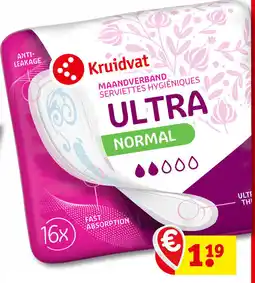 Kruidvat Kruidvat ultra normal maandverband aanbieding