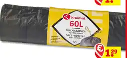 Kruidvat Kruidvat vuilniszakken met trekband aanbieding