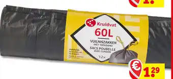 Kruidvat Kruidvat vuilniszakken met trekband aanbieding