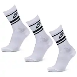 Foot Locker Nike Everyday Essential Crew 3 Pack Sokken Unisex - Wit - Maat 38 - 42 aanbieding