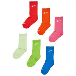 Foot Locker Nike Kids Crew 6 Pack Sokken Unisex - Geel - Maat 27 - 35 - Katoen aanbieding