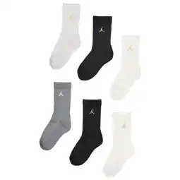 Foot Locker Jordan Kids Crew 6 Pack Sokken Unisex - Wit - Maat 35 - 38 aanbieding
