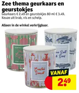 Kruidvat Zee thema geurkaars en geurstokjes aanbieding