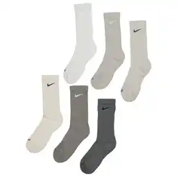 Foot Locker Nike Everyday Cushioned Crew 6 Pack Sokken Unisex - Grijs - Maat 34 - 38 aanbieding