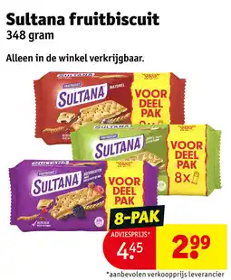 Kruidvat Sultana fruitbiscuit aanbieding