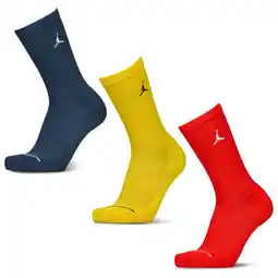 Foot Locker Jordan Everyday Cushioned Crew 3 Pack Sokken Unisex - Blauw - Maat 39 - 42 aanbieding