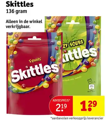 Kruidvat Skittles aanbieding