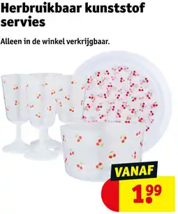 Kruidvat Herbruikbaar kunststof servies aanbieding