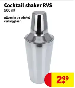 Kruidvat Cocktail shaker RVS aanbieding