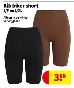 Kruidvat Rib biker short aanbieding
