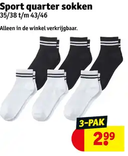 Kruidvat Sport quarter sokken aanbieding
