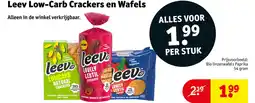 Kruidvat Leev Low-Carb Crackers en Wafels aanbieding
