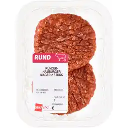 Dekamarkt DekaVers Runderhamburger 2 stuks aanbieding