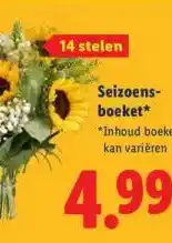 Lidl Seizoens- boeket aanbieding