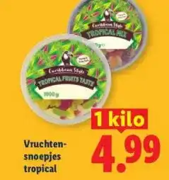 Lidl Vruchten- snoepjes tropical aanbieding