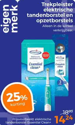 Trekpleister Trekpleister elektrische tandenborstel en opzetborstels aanbieding