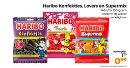 Trekpleister Haribo Konfekties, Lovers en Supermix aanbieding