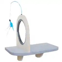 Pets Place All For Paws Skywalk - Groom & Play Platform - Wandkrabpaal - 42x6.5x29 cm Grijs aanbieding