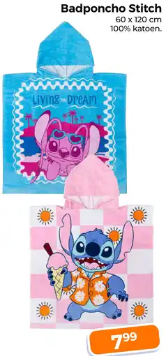 Trekpleister Badponcho Stitch aanbieding